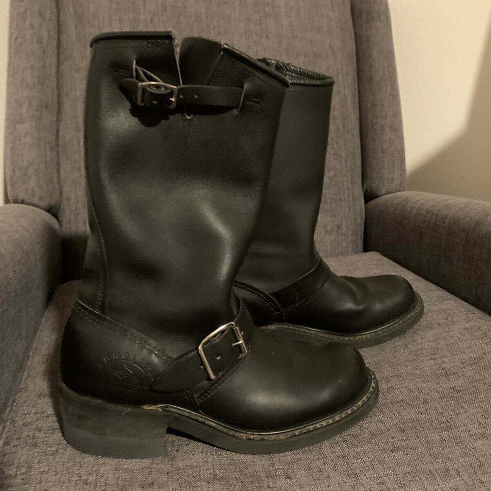 Carolina Black Motorcycle Engineer Boots Sz 7